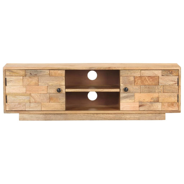 vidaXL Meuble TV 116x30x35 cm Bois de manguier massif