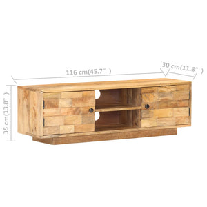 vidaXL Meuble TV 116x30x35 cm Bois de manguier massif