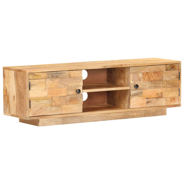 vidaXL Meuble TV 116x30x35 cm Bois de manguier massif