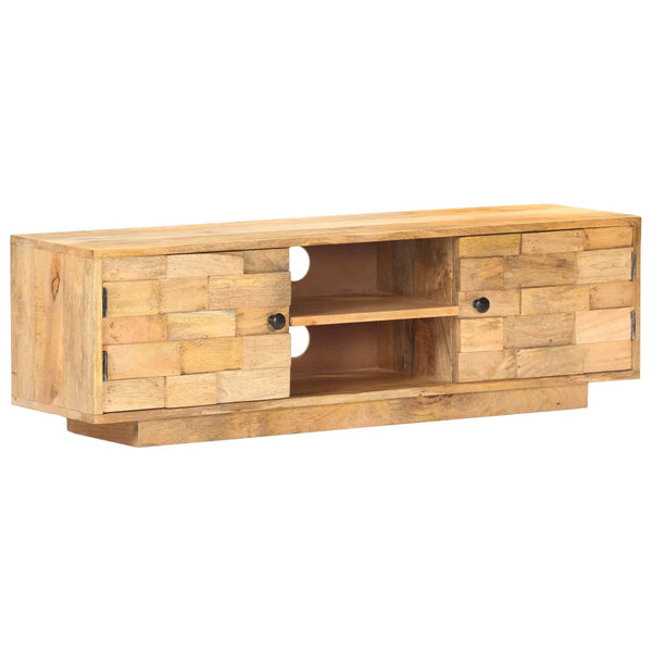 vidaXL Meuble TV 116x30x35 cm Bois de manguier massif