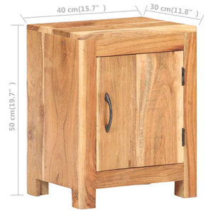 Massivholz Nachttisch Akazie 40x30x50 cm