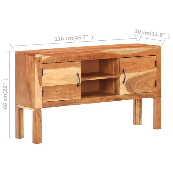 Akazie Massivholz Sideboard 116 cm
