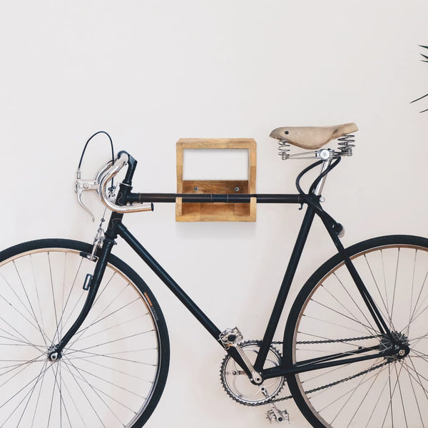 Wand Fahrradträger aus Mango Massivholz