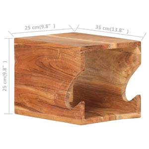 vidaXL Support mural pour vélo 35x25x25 cm en bois d'acacia massif