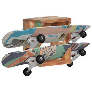 vidaXL Support mural pour skateboard 25x20x30 cm Bois massif recyclé