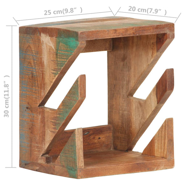 vidaXL Support mural pour skateboard 25x20x30 cm Bois massif recyclé
