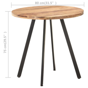 Akazie Esstisch 80 cm Massivholz