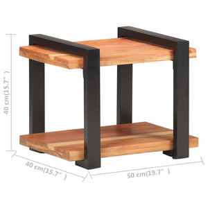 Akazie Massivholz Nachttisch 50x40x40 cm