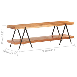 vidaXL Meuble TV 160x40x50 cm Bois d'acacia massif