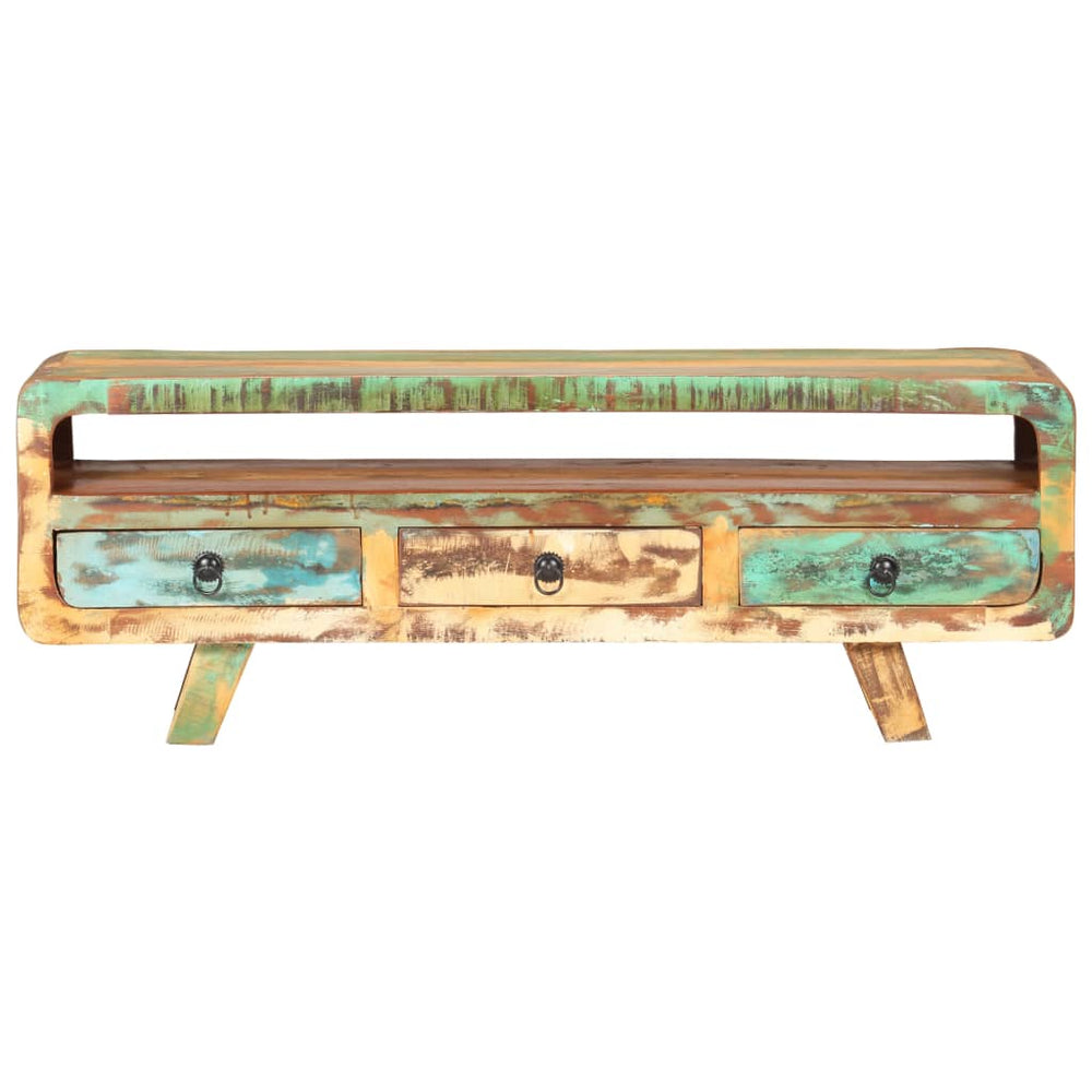 vidaXL Meuble TV 117x30x41 cm Bois de récupération massif