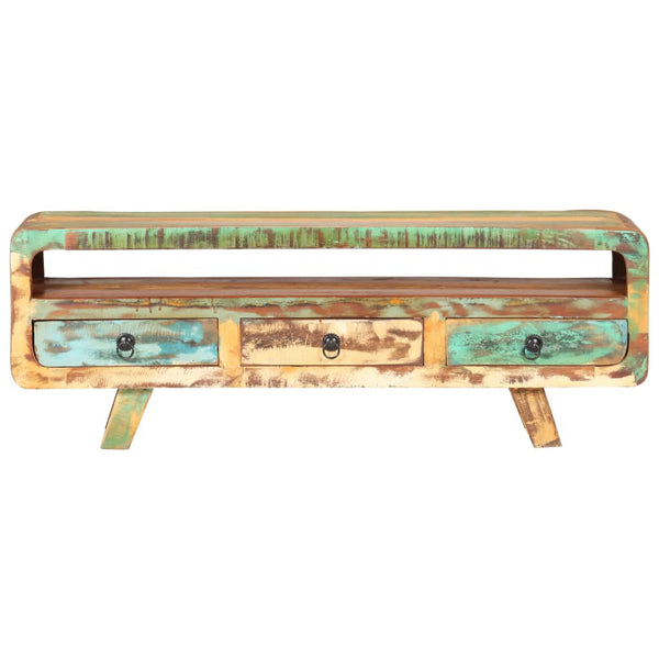 vidaXL Meuble TV 117x30x41 cm Bois de récupération massif