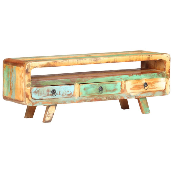 vidaXL Meuble TV 117x30x41 cm Bois de récupération massif