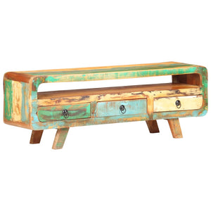 vidaXL Meuble TV 117x30x41 cm Bois de récupération massif