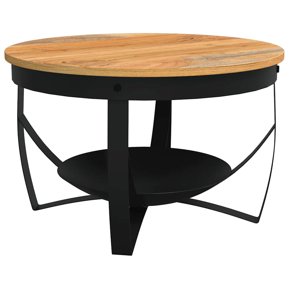 Akazie Couchtisch Massivholz Ø68cm