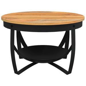Akazie Couchtisch Massivholz Ø68cm