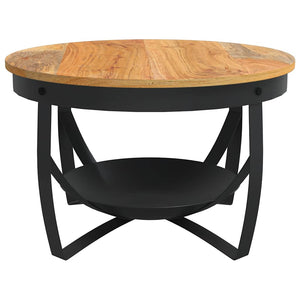 Akazie Couchtisch Massivholz Ø68cm