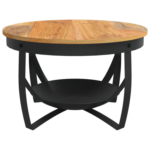 Akazie Couchtisch Massivholz Ø68cm