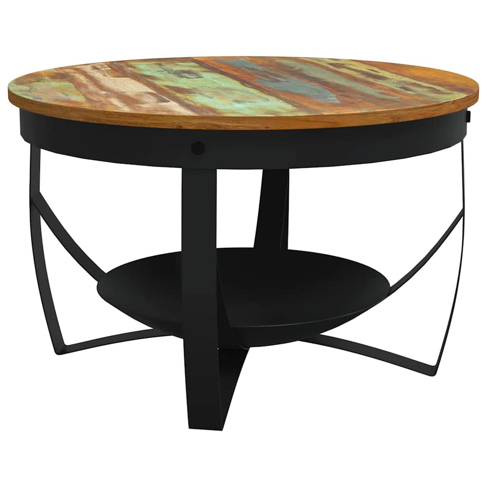 vidaXL Table basse Ø68x43 cm Bois massif recyclé