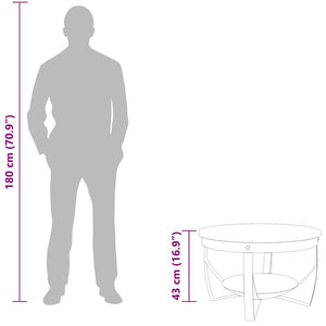 Couchtisch Altholz Ø68cm