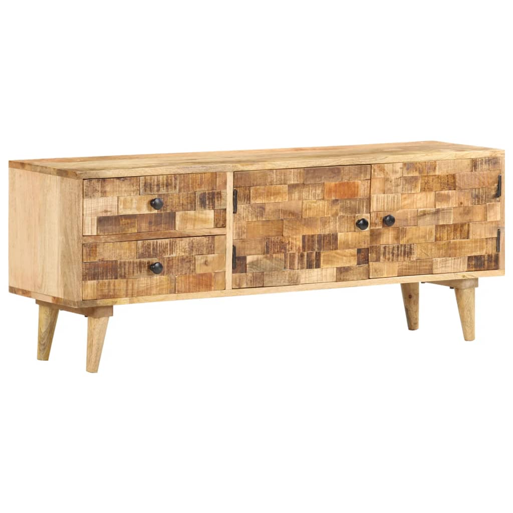 Meuble TV vidaXL 120x30x45 cm Bois de manguier massif