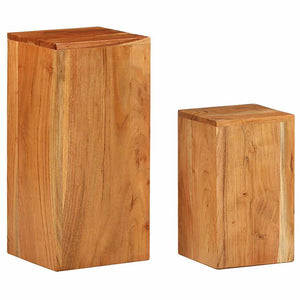 vidaXL Supports de plantes 2 pcs Bois d'acacia massif