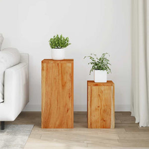 vidaXL Supports de plantes 2 pcs Bois d'acacia massif
