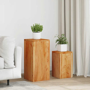vidaXL Supports de plantes 2 pcs Bois d'acacia massif