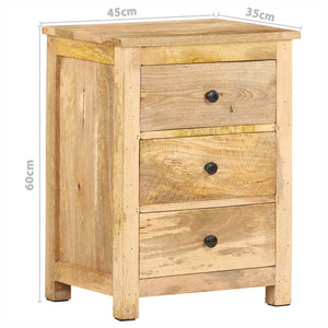 Mango Nachttisch Massivholz 45x35x60 cm