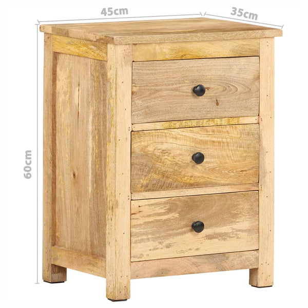 Mango Nachttisch Massivholz 45x35x60 cm