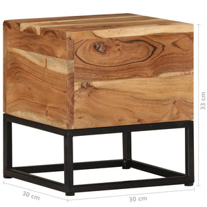 Akazie Beistelltisch 30x30 cm Massivholz