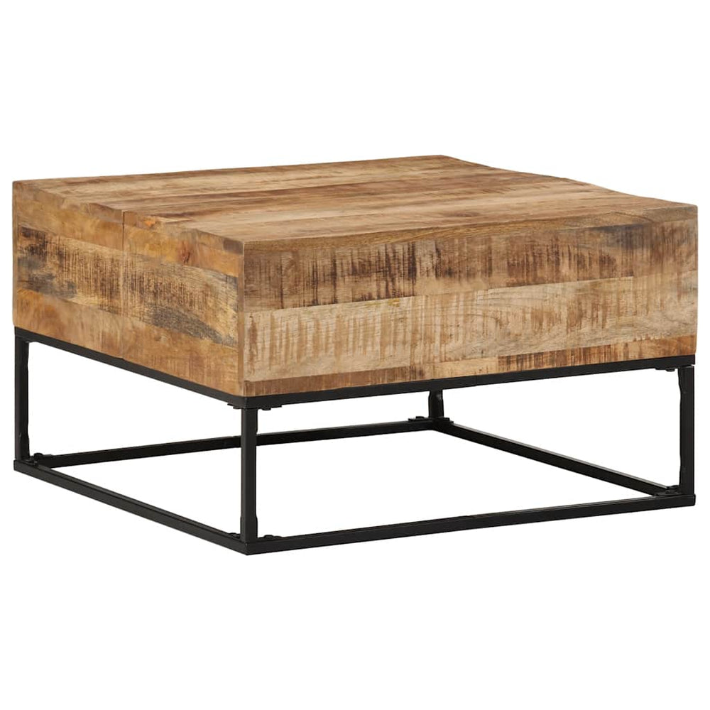 Couchtisch aus rauem Mangoholz, 68x68 cm