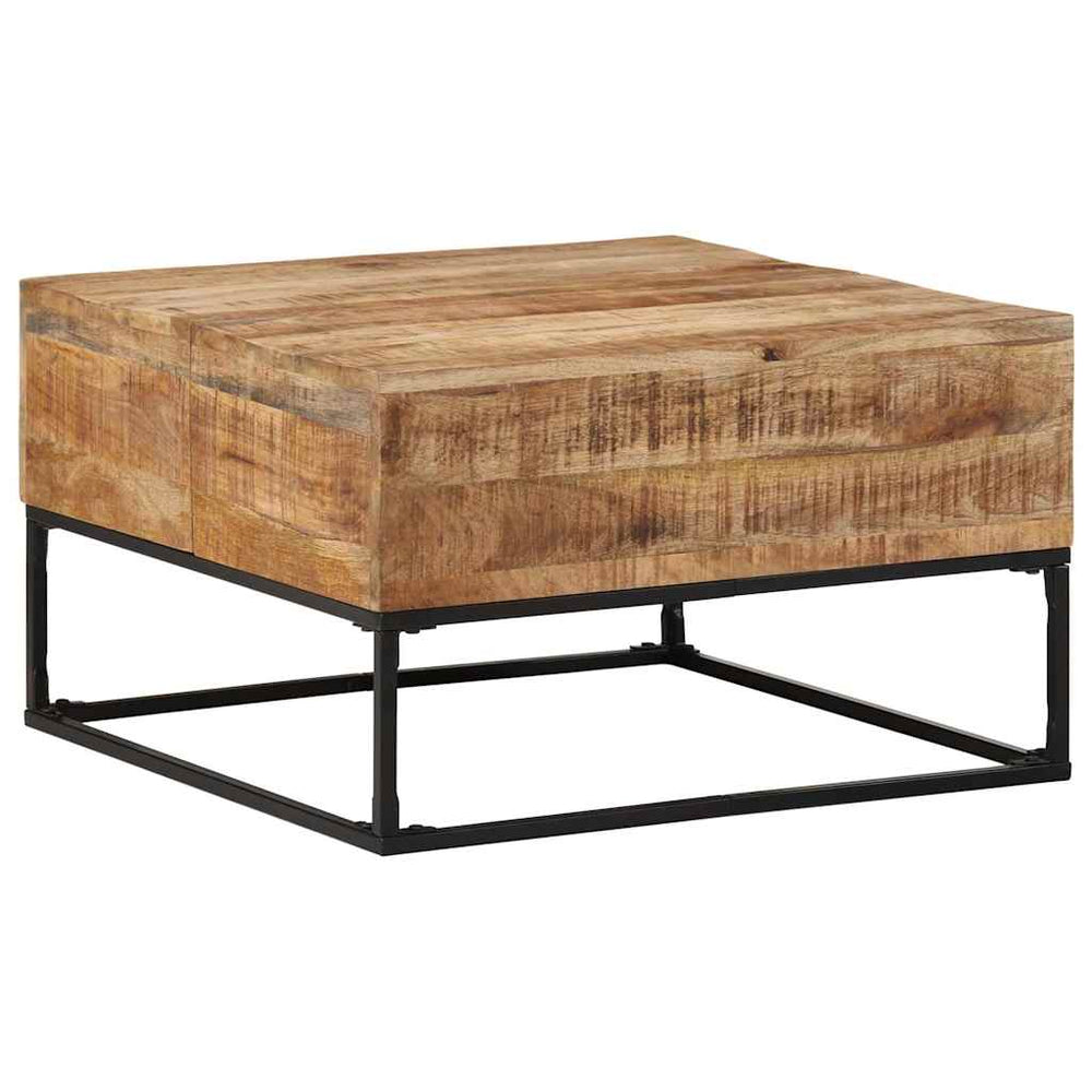 Couchtisch aus rauem Mangoholz, 68x68 cm