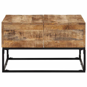 Couchtisch aus rauem Mangoholz, 68x68 cm