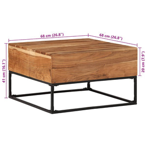 Akazie Couchtisch, 68x68 cm