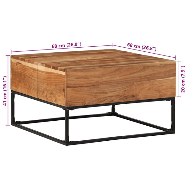 Akazie Couchtisch, 68x68 cm