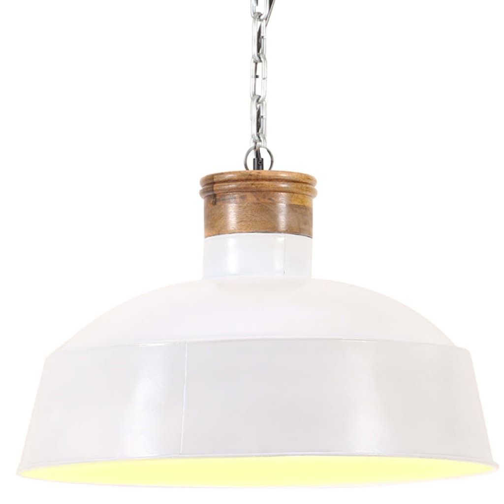 Hängelampe Industriestil Weiß 58cm E27