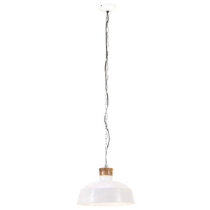 Hängelampe Industriestil Weiß 58cm E27