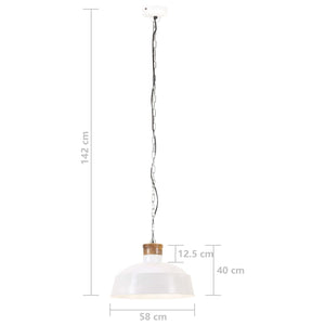 Hängelampe Industriestil Weiß 58cm E27