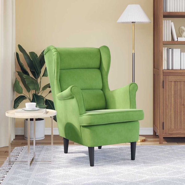 vidaXL Armchair Light Green Velvet