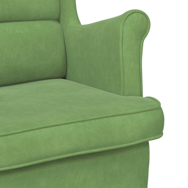 vidaXL Armchair Light Green Velvet