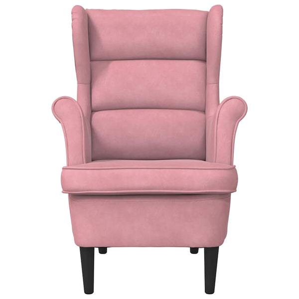 Rosa Samt Sessel