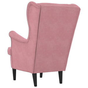 Rosa Samt Sessel