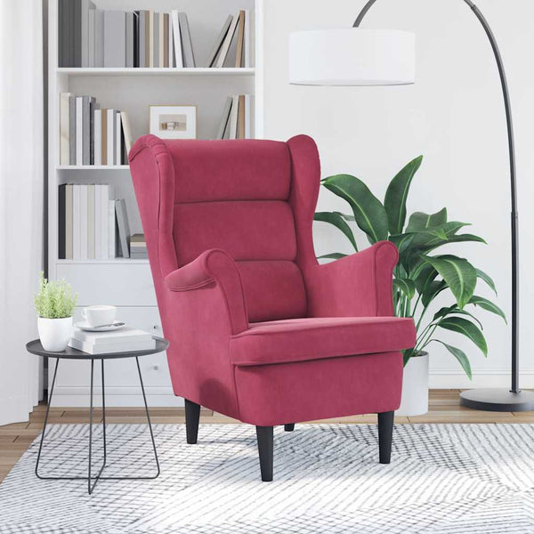 vidaXL Armchair Wine Red Velvet