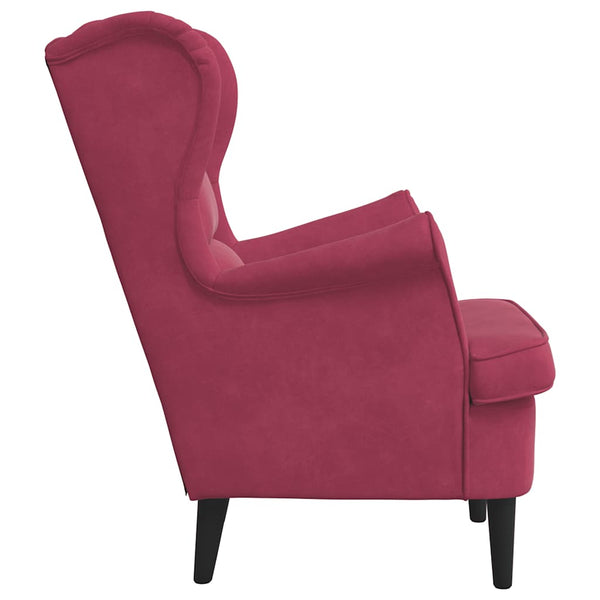 vidaXL Armchair Wine Red Velvet