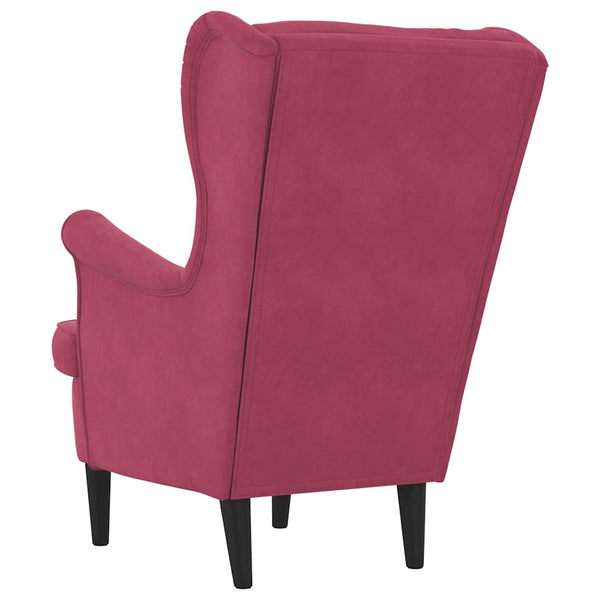 vidaXL Armchair Wine Red Velvet