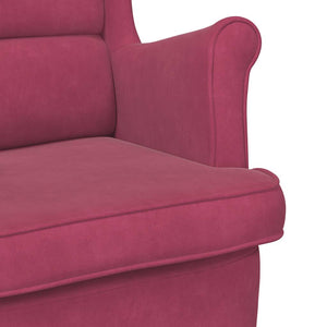 vidaXL Armchair Wine Red Velvet