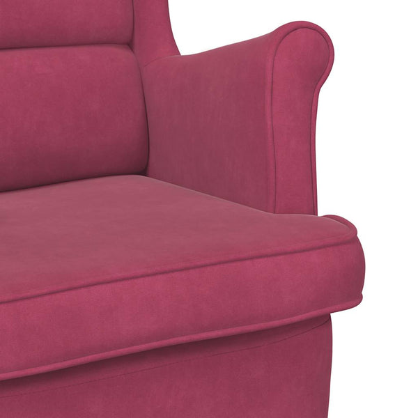 vidaXL Armchair Wine Red Velvet