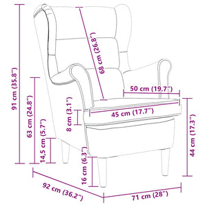 vidaXL Armchair Wine Red Velvet