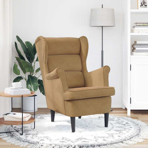 vidaXL Armchair Brown Velvet