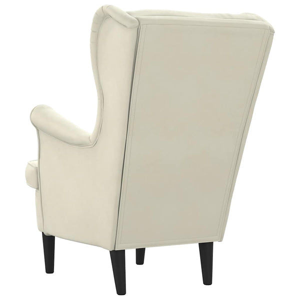 Sessel Cremeweiß Samtbezug